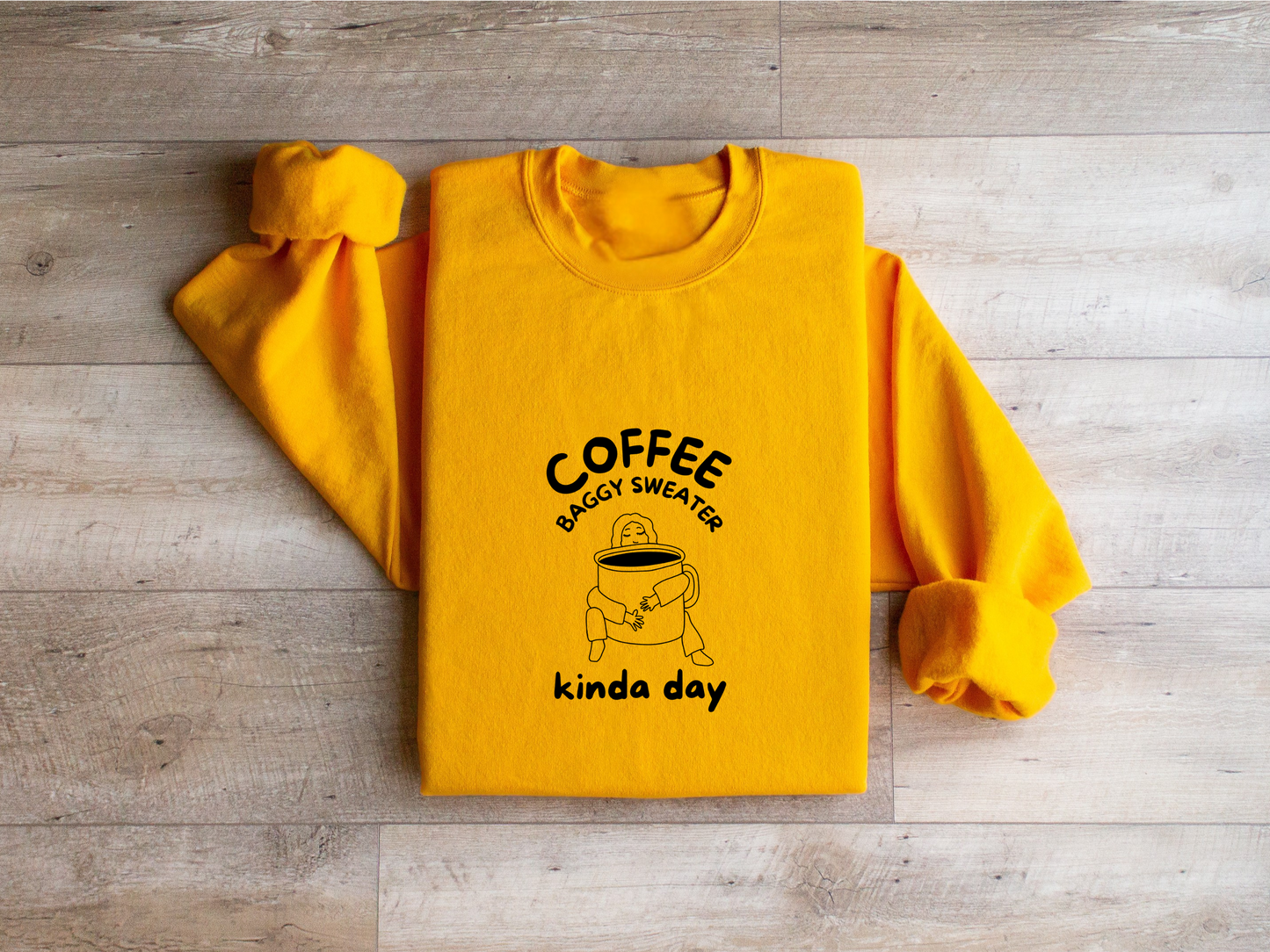 Coffee baggy sweater kinda day - Gris, or et sauge