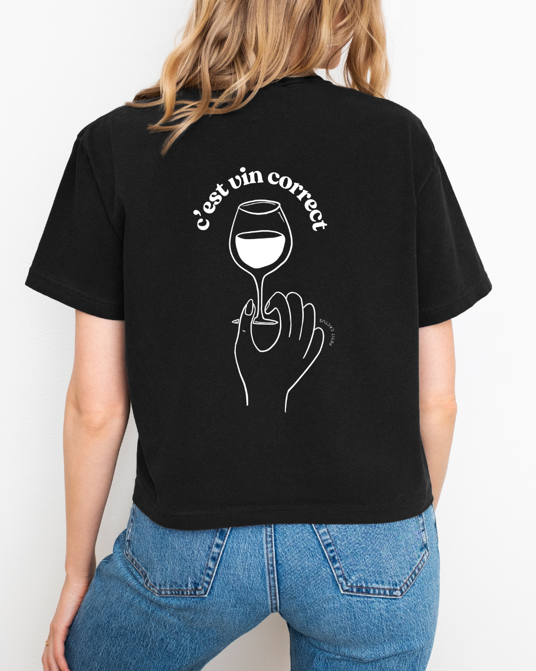 C'est vin correct - Noir (crop top)