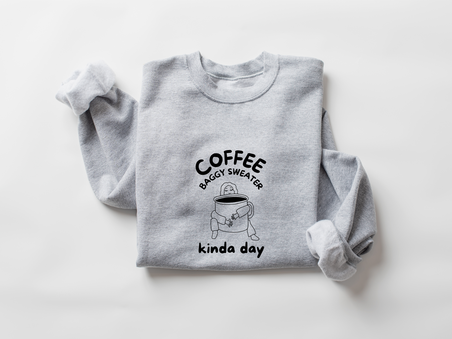 Coffee baggy sweater kinda day - Gris, or et sauge