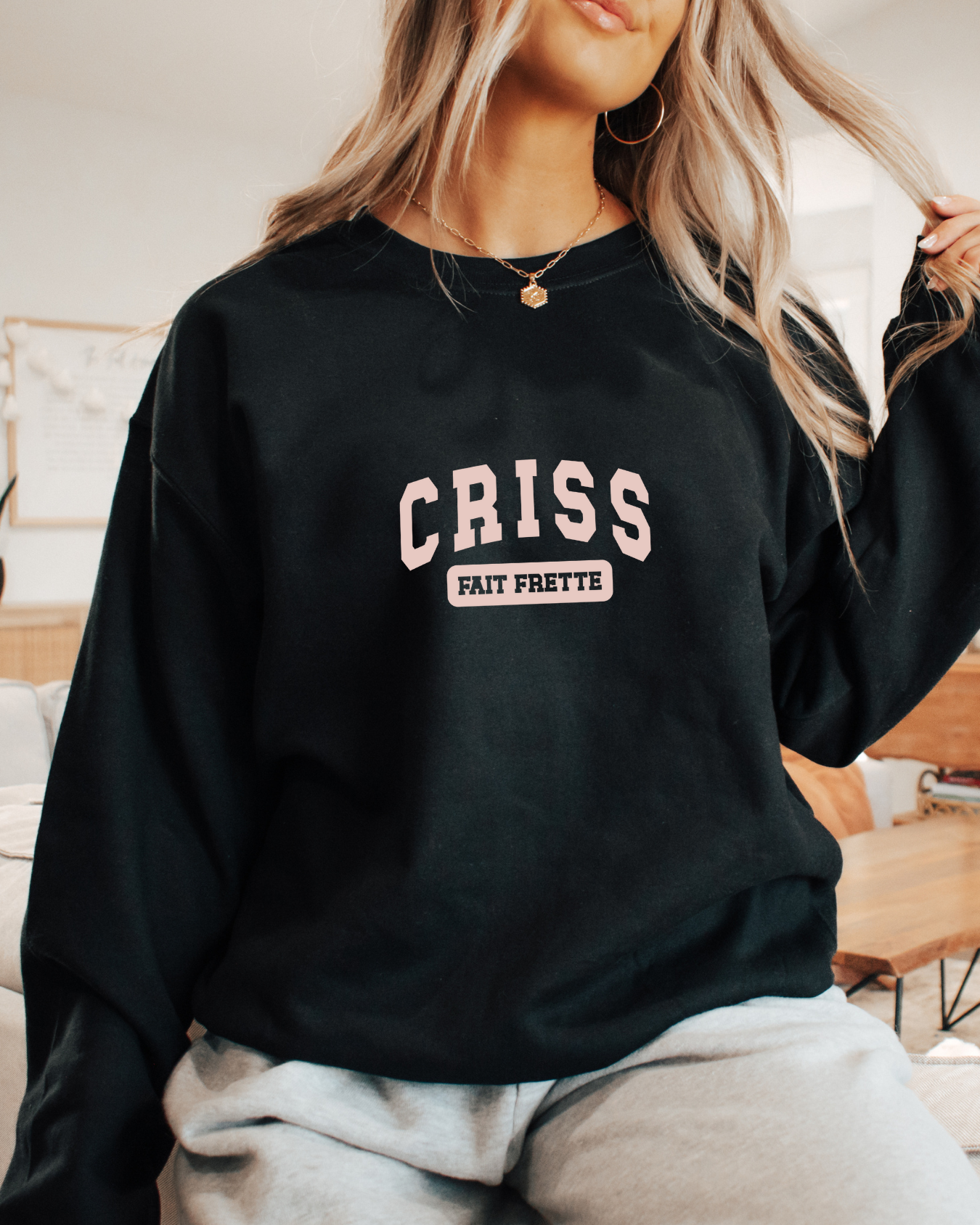 Criss Fait Frette - Vieux rose, beige & noir