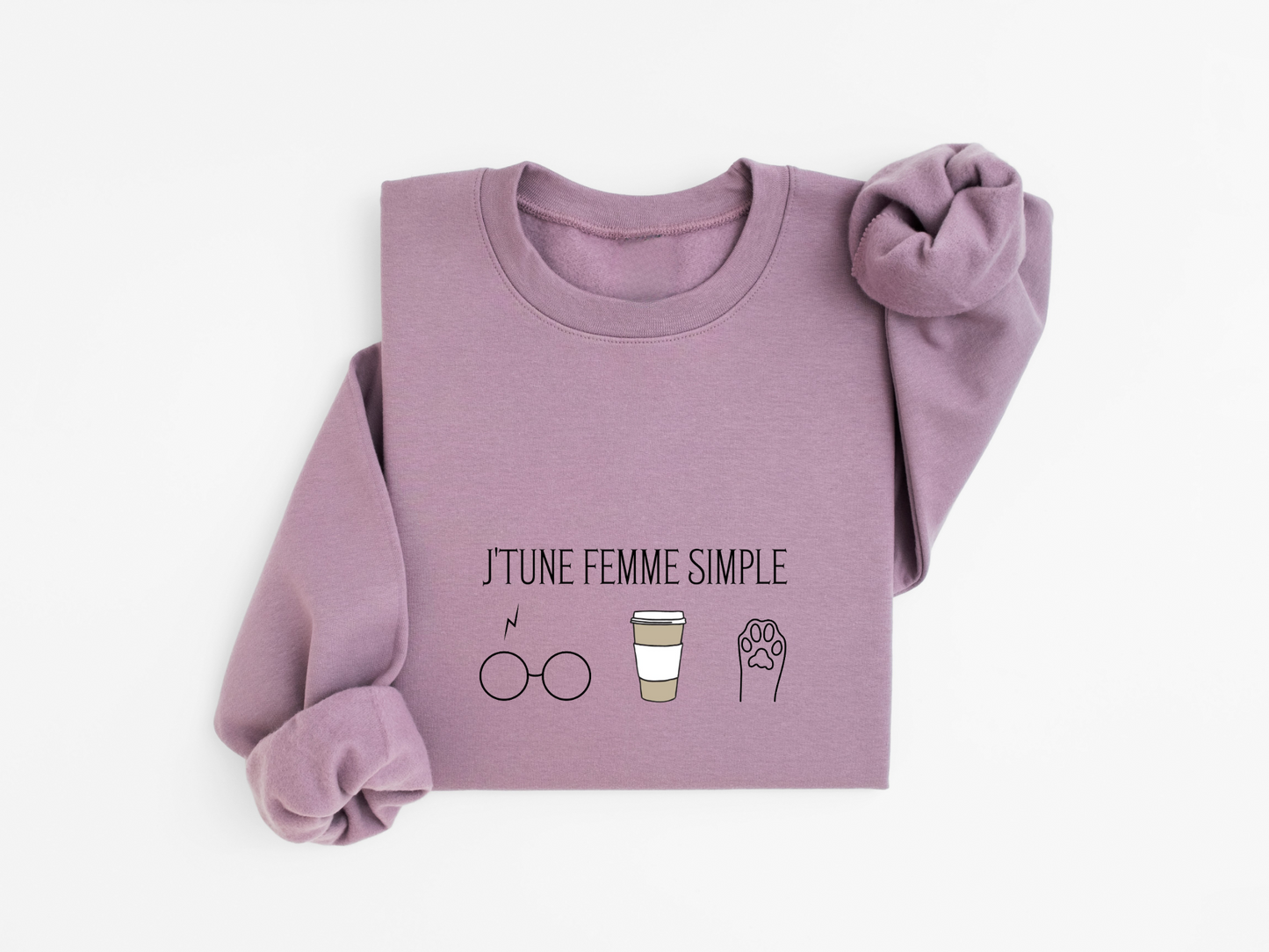 J'tune femme simple - Gris & Vieux rose