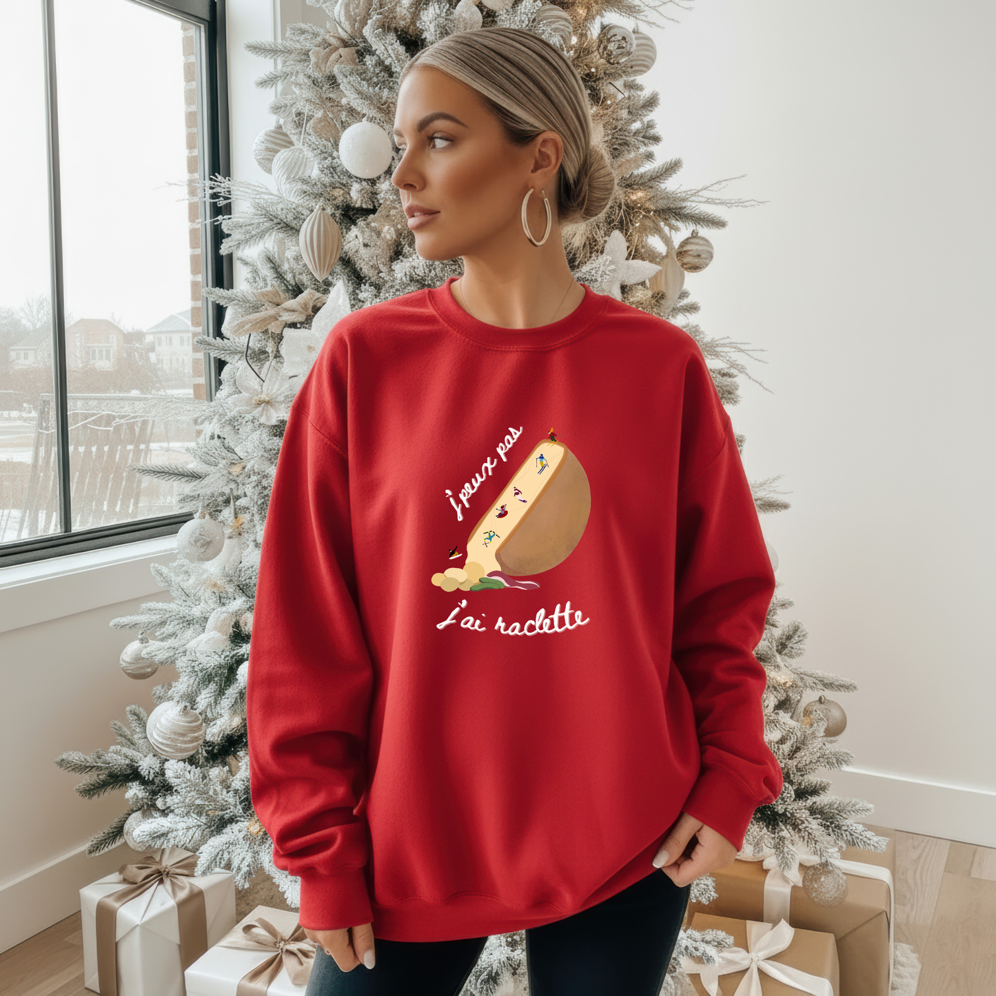 J'peux pas, j'ai raclette - Noir, Beige, Vert forêt et Rouge