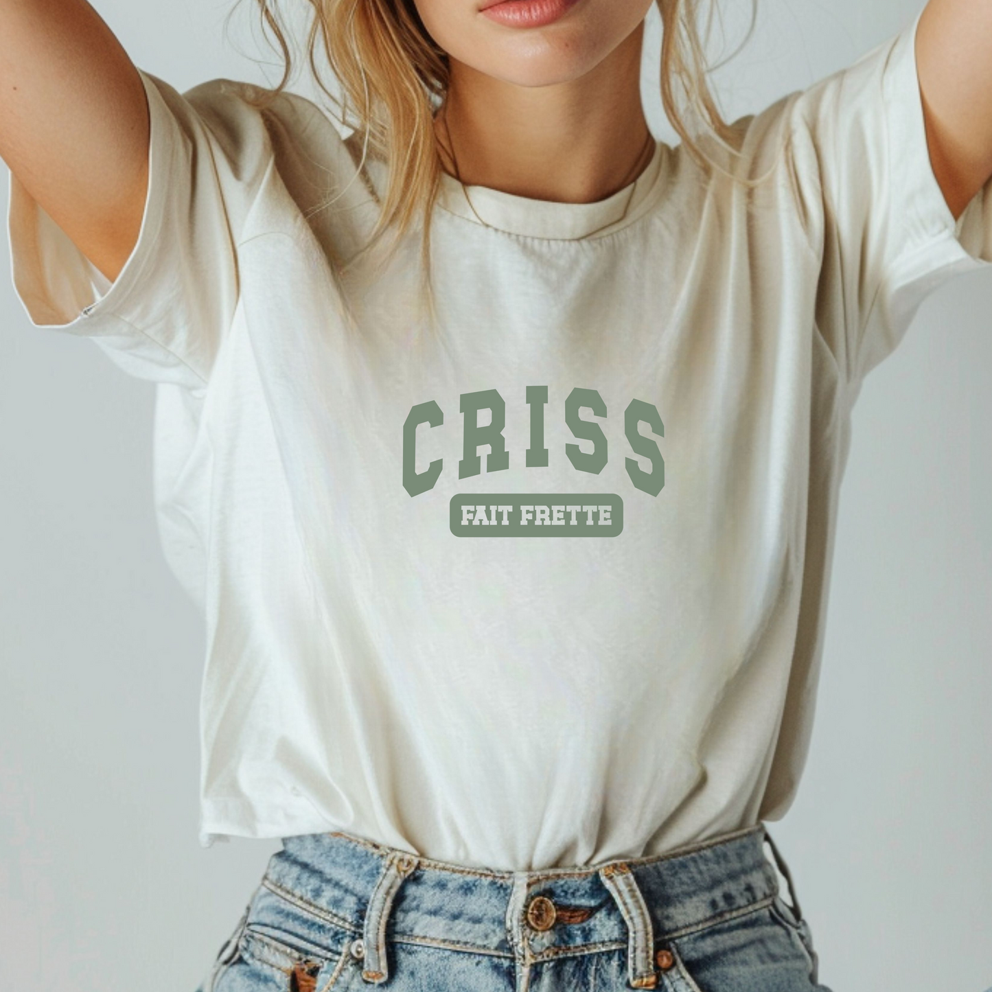 Criss Fait Frette - Blanc cassé (crop top)