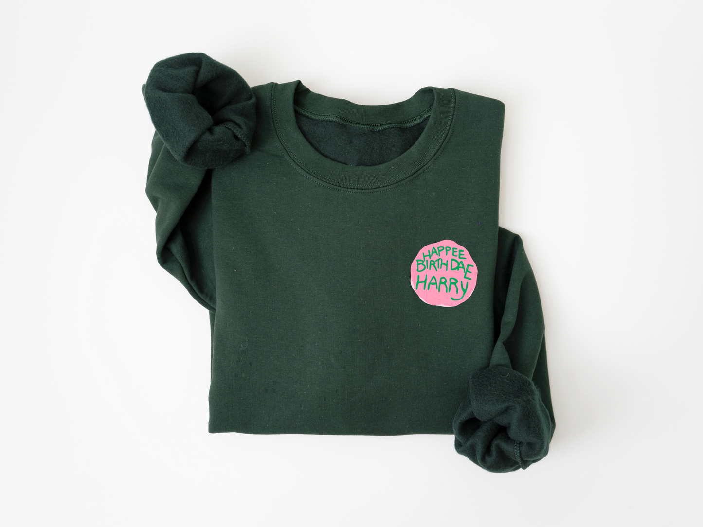 Happee Birthdae Harry - Vieux rose & vert forêt
