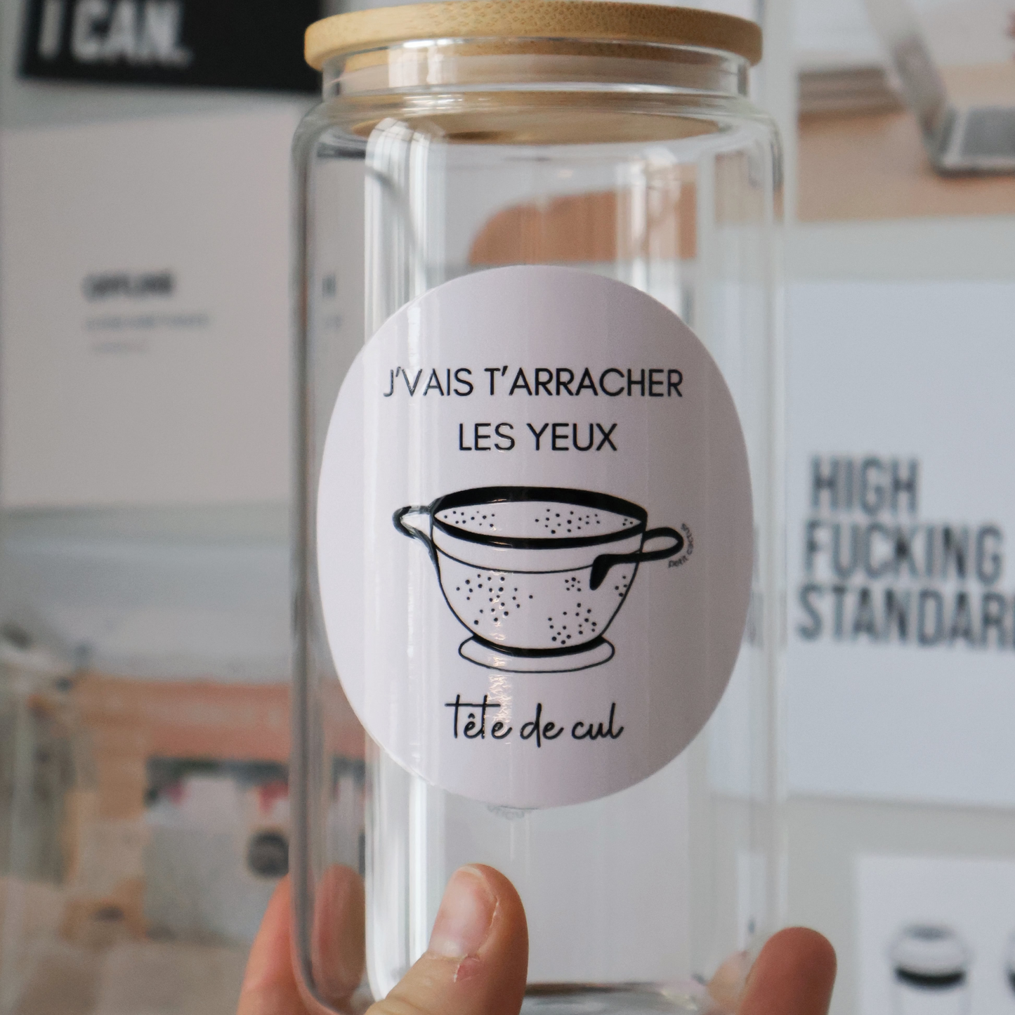 Tête de cul - Tasse en verre