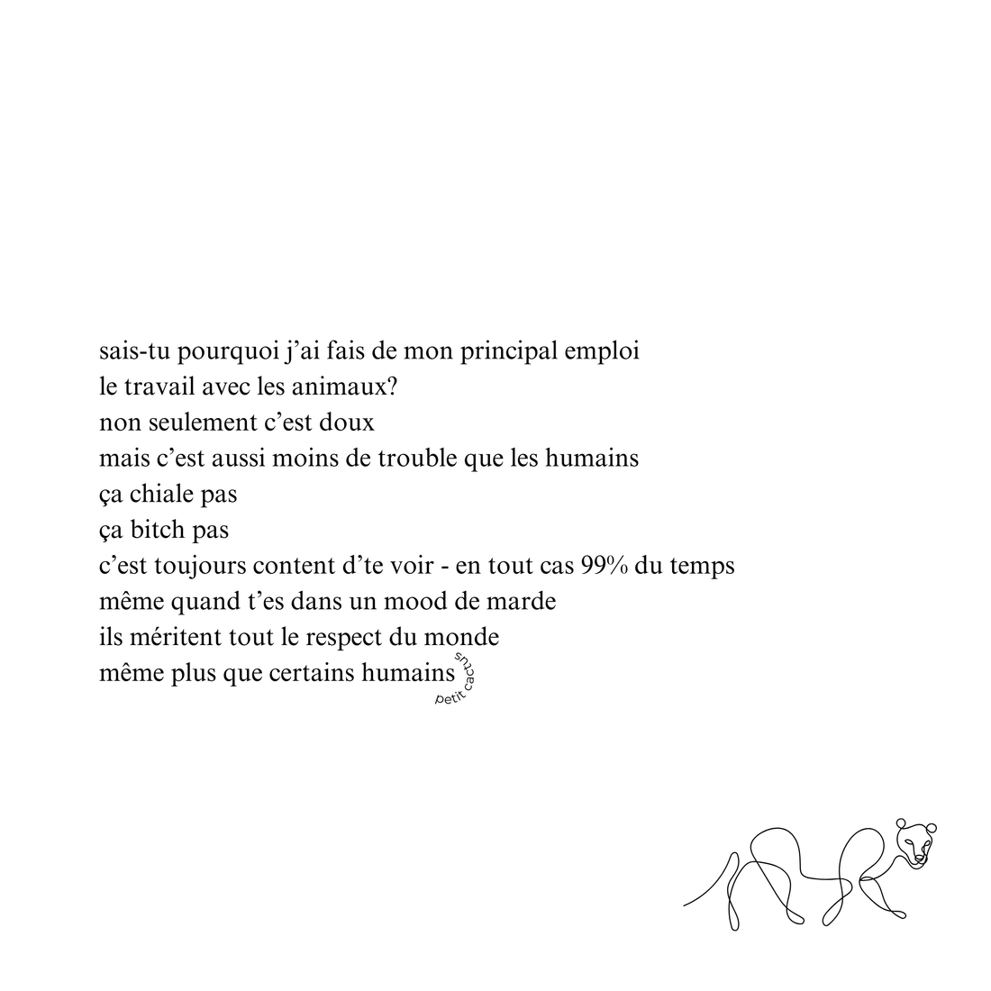 les animaux