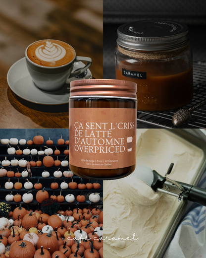 Ça sent l'criss de latté d'automne overpriced - Bougie