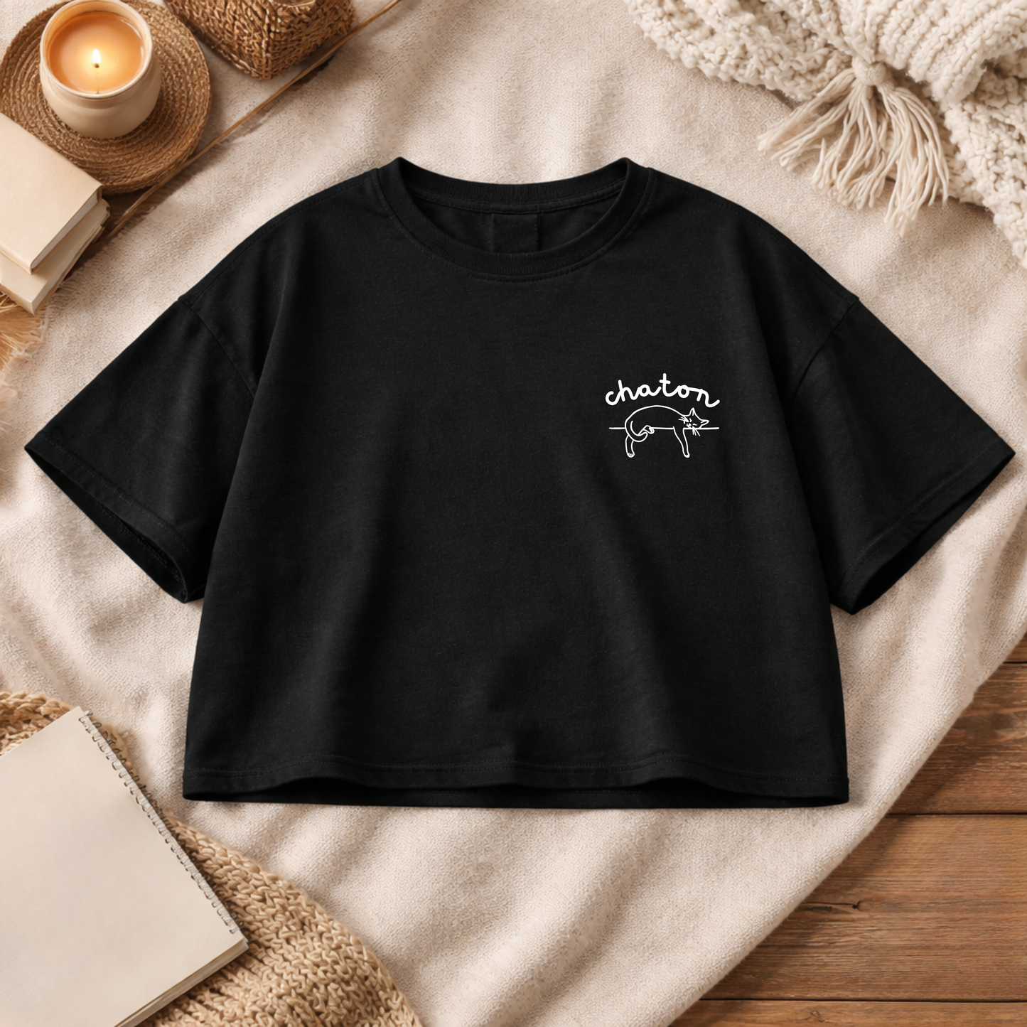 Chaton - Noir (crop top)