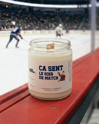 Ça sent le soir de match - Bougie hockey
