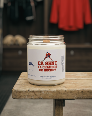 Ça sent la chambre de hockey - Bougie hockey
