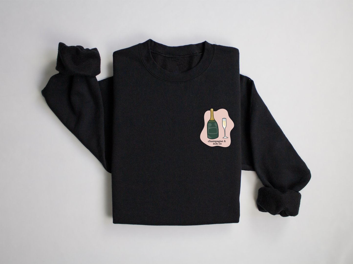 Champagne & dodo tôt - Vert forêt et noir