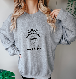 Café pis chandail mou - Gris, or et sauge