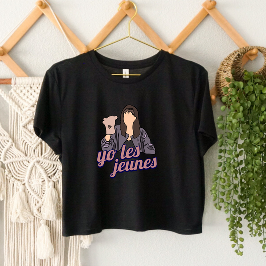 Yo les jeunes - Noir (crop top)