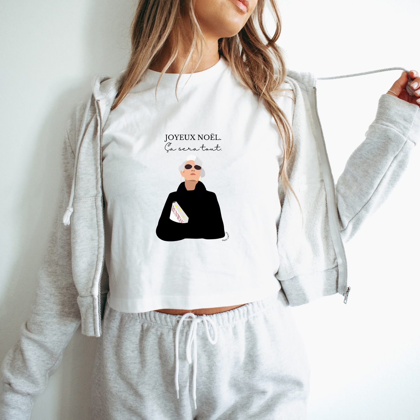 Joyeux Noël, ca sera tout. - Blanc cassé (crop top)