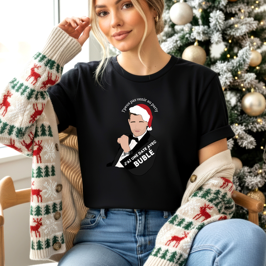 J'peux pas venir au party - Noir (crop top)