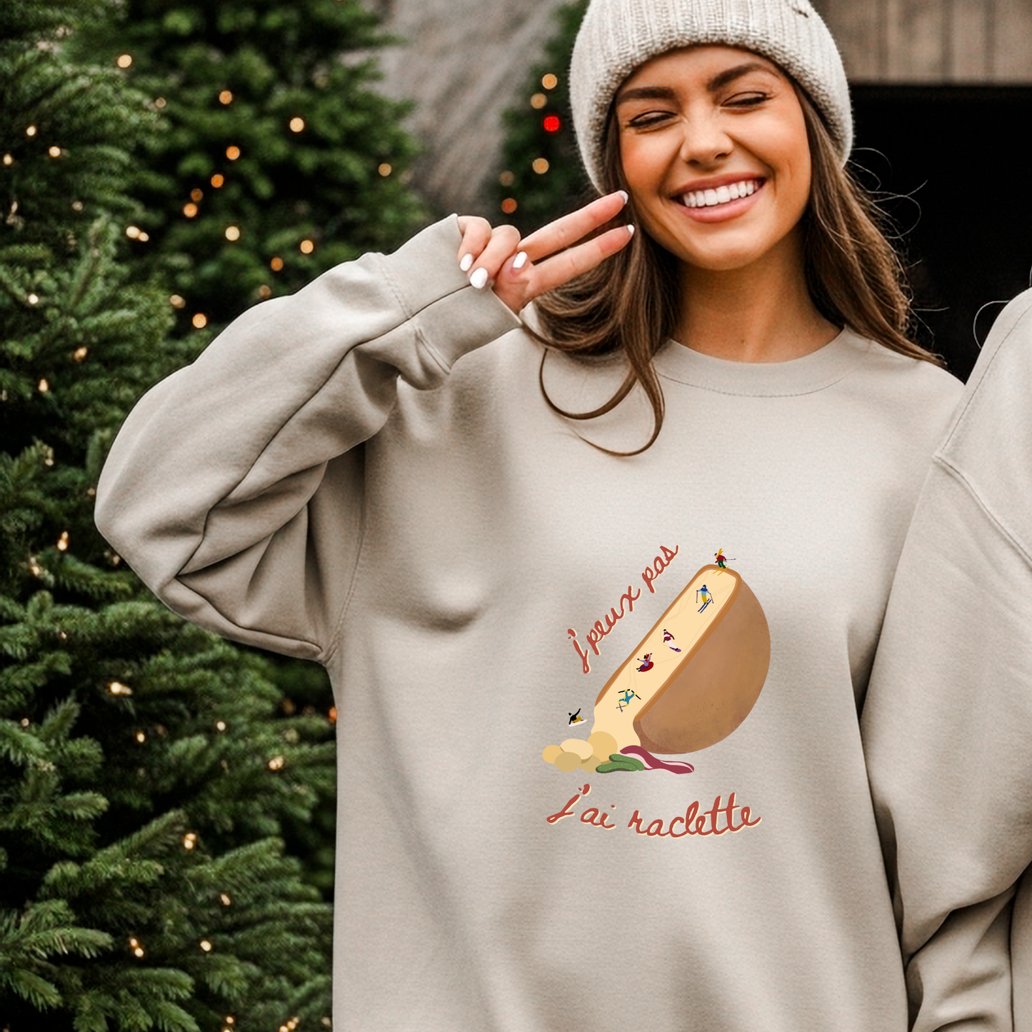 J'peux pas, j'ai raclette - Noir, Beige, Vert forêt et Rouge