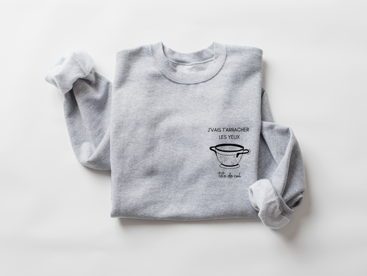 Tête de cul - Gris sport - BRODÉ