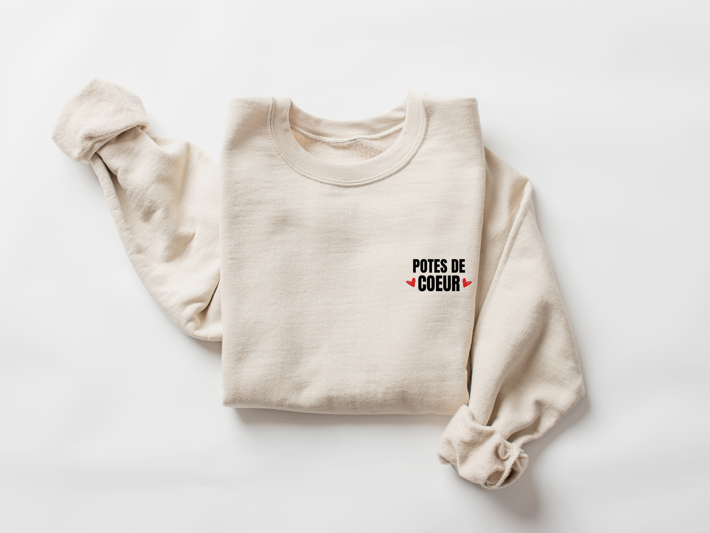 Potes de coeur - Brun café et Beige