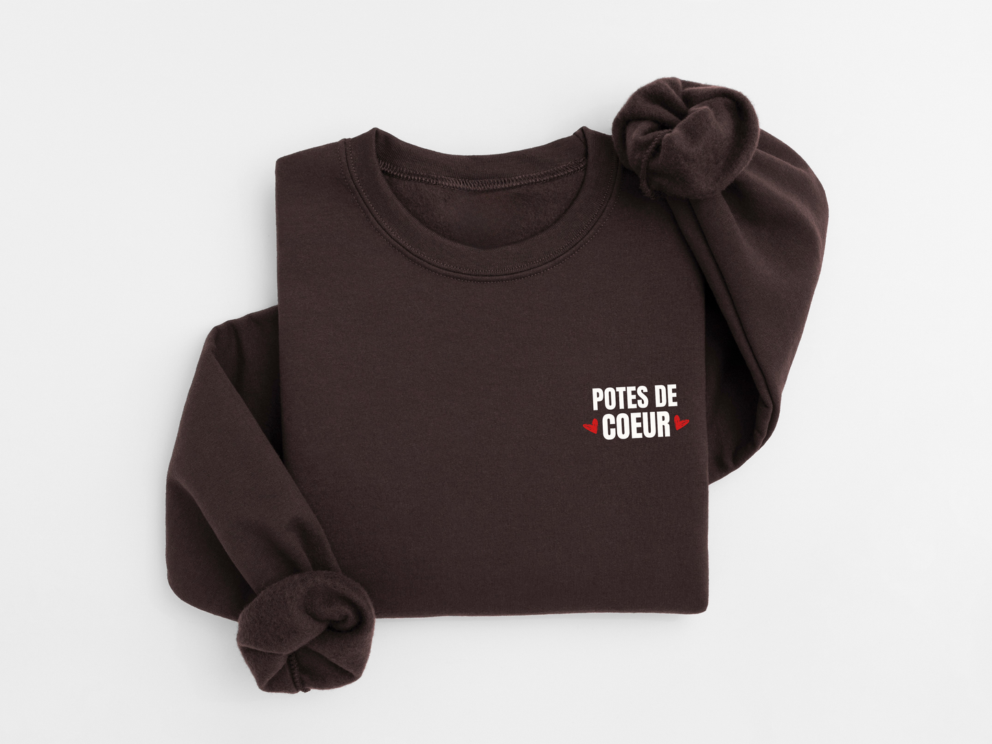 Potes de coeur - Brun café et Beige