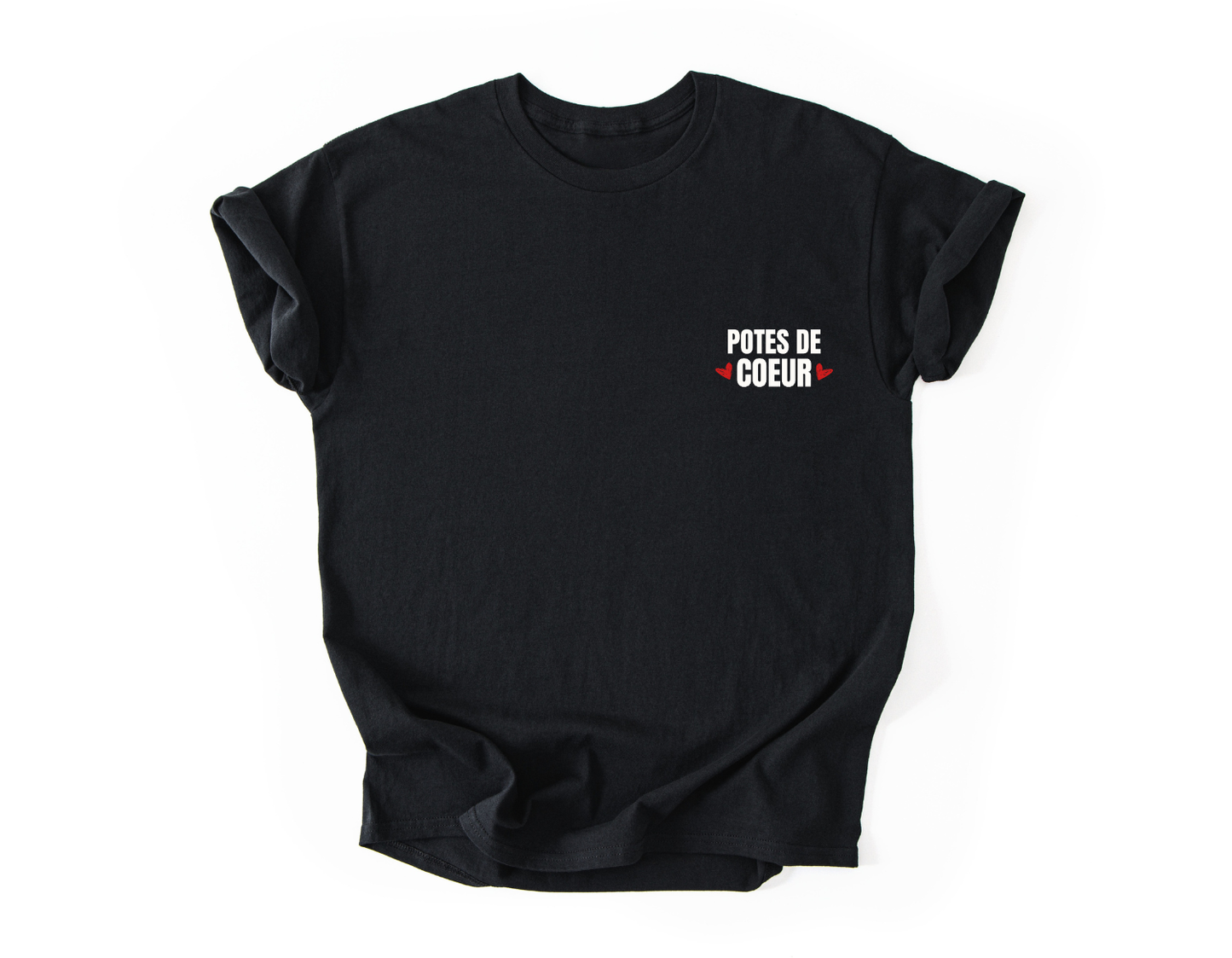 Potes de coeur - Blanc et noir