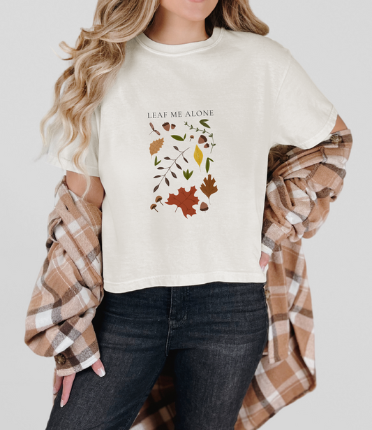 Leaf me alone - Blanc cassé (crop top)