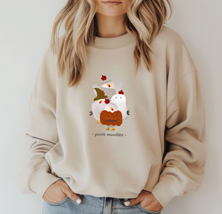 Poule mouillée - Brun café & beige