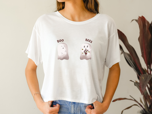 Boo Bees - Blanc cassé (crop top)