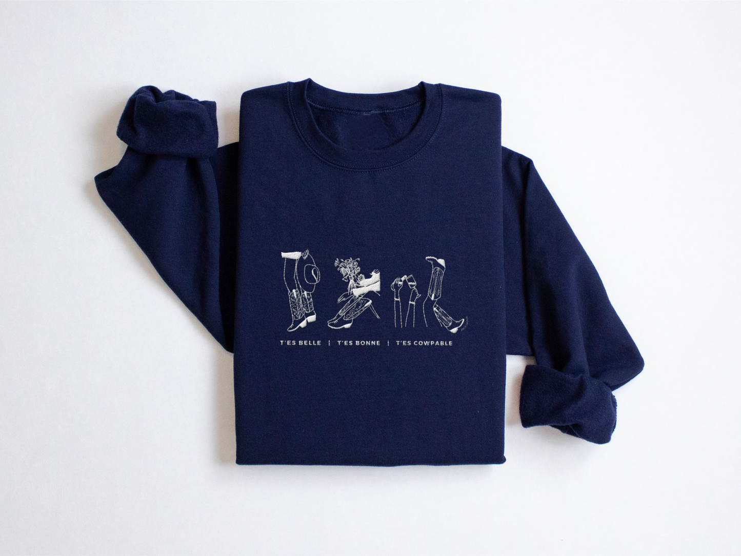 T'es COWpable - Brun café, navy & beige - BRODÉ