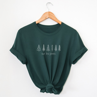 Sur les pines - Vert forêt (crop top)