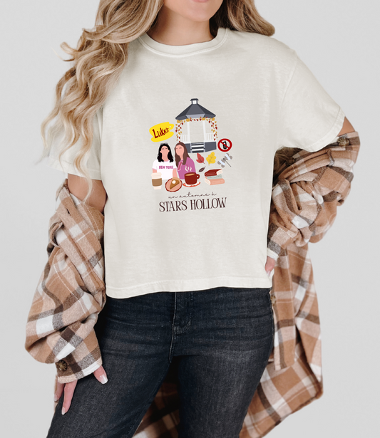 Un automne à Stars Hollow - Blanc cassé (crop top)