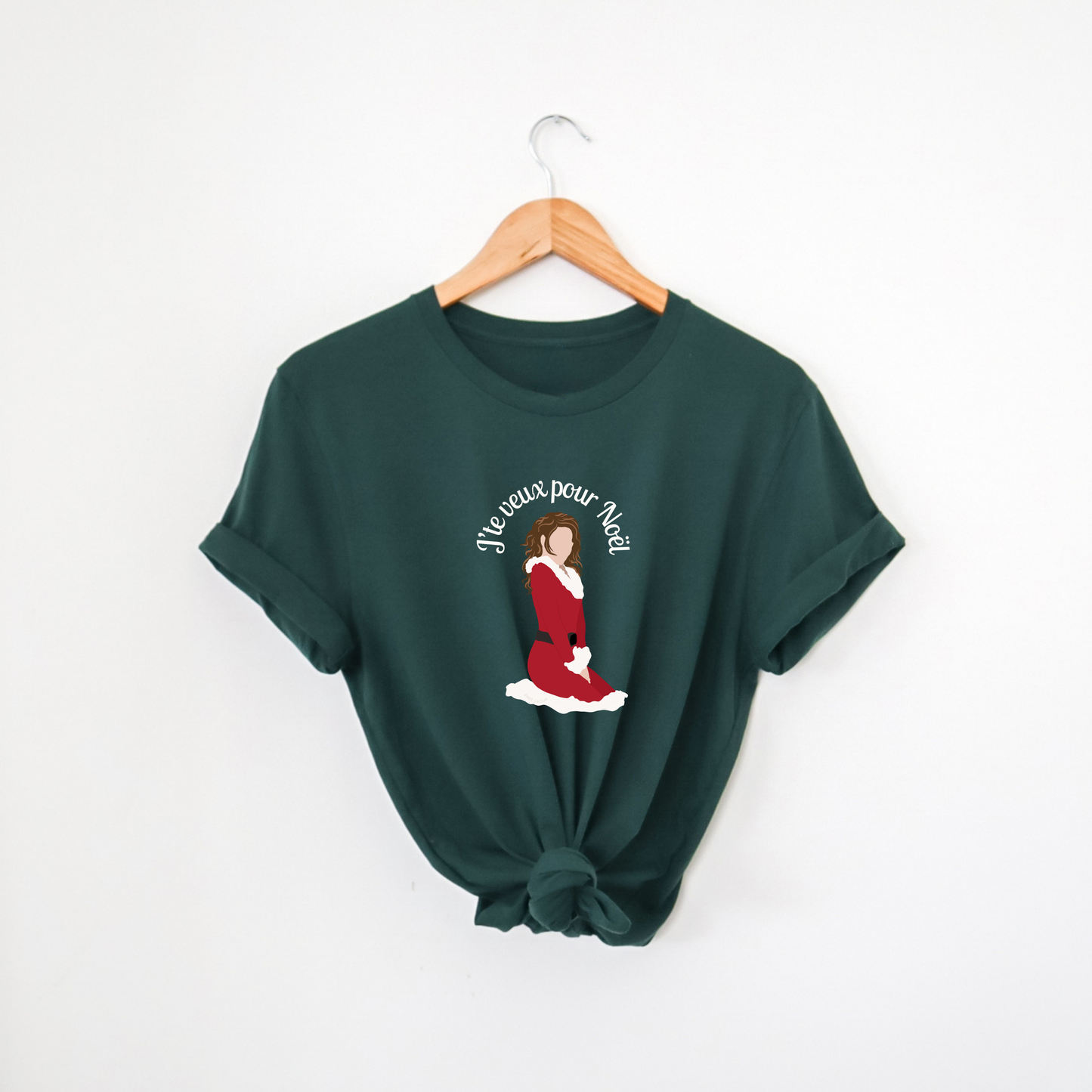 J'te veux pour Noël - Vert forêt (crop top)