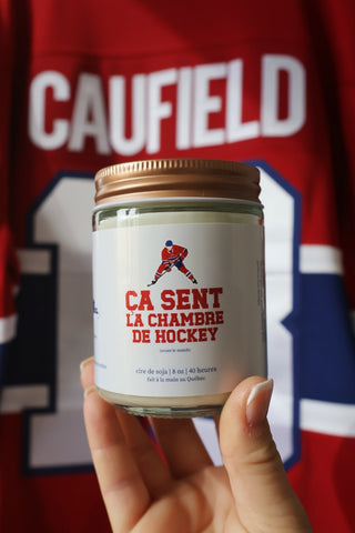 Ça sent la chambre de hockey - Bougie hockey