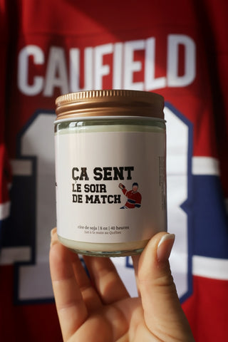 It smells like game night - Hockey candle