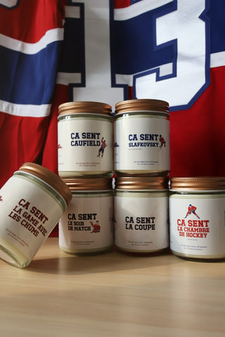 Coffret Ça sent les séries - 3 bougies hockey