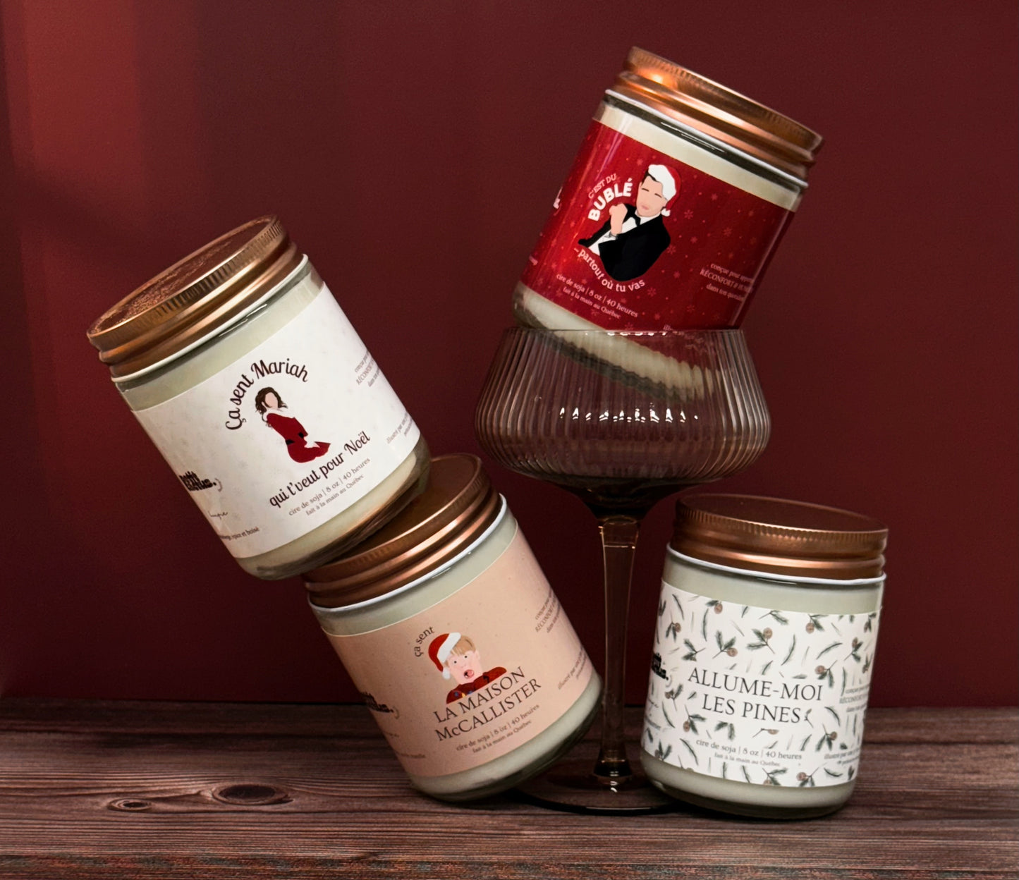 Coffret de Noël - 4 bougies festives