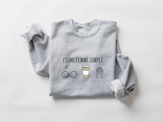 J'tune femme simple - Gris et Vieux rose