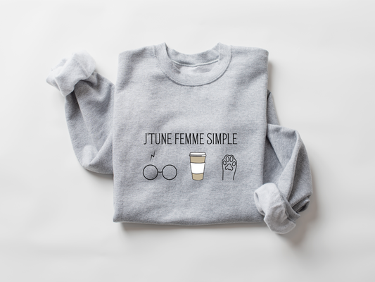 J'tune femme simple - Gris & Vieux rose