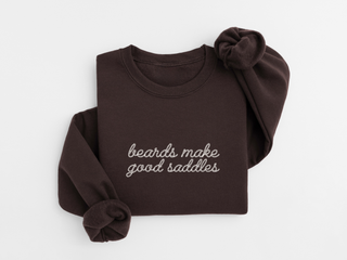 Beards make good saddles - Crewneck