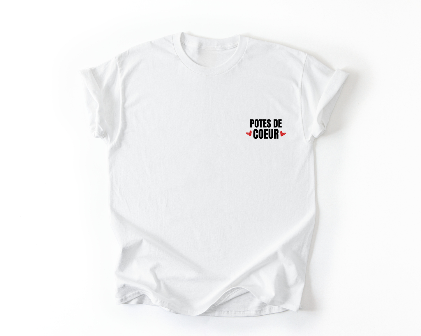Potes de coeur - Blanc et noir