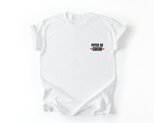 Potes de coeur - Blanc et noir